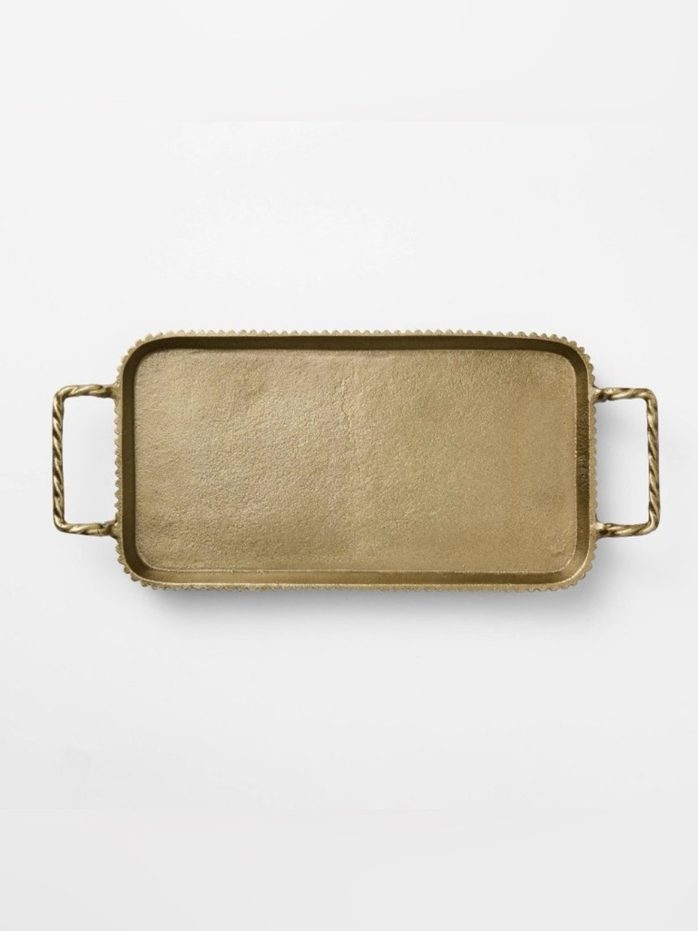 Studio McGee Brass Footed Tray w/ Handles Threshold NWT